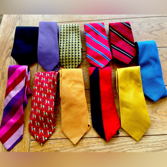 11 Ties: Hickey Freeman, TimothyEverest, Emilio Romano, Nautica, Bruno Piatelloi - Picture 1 of 8